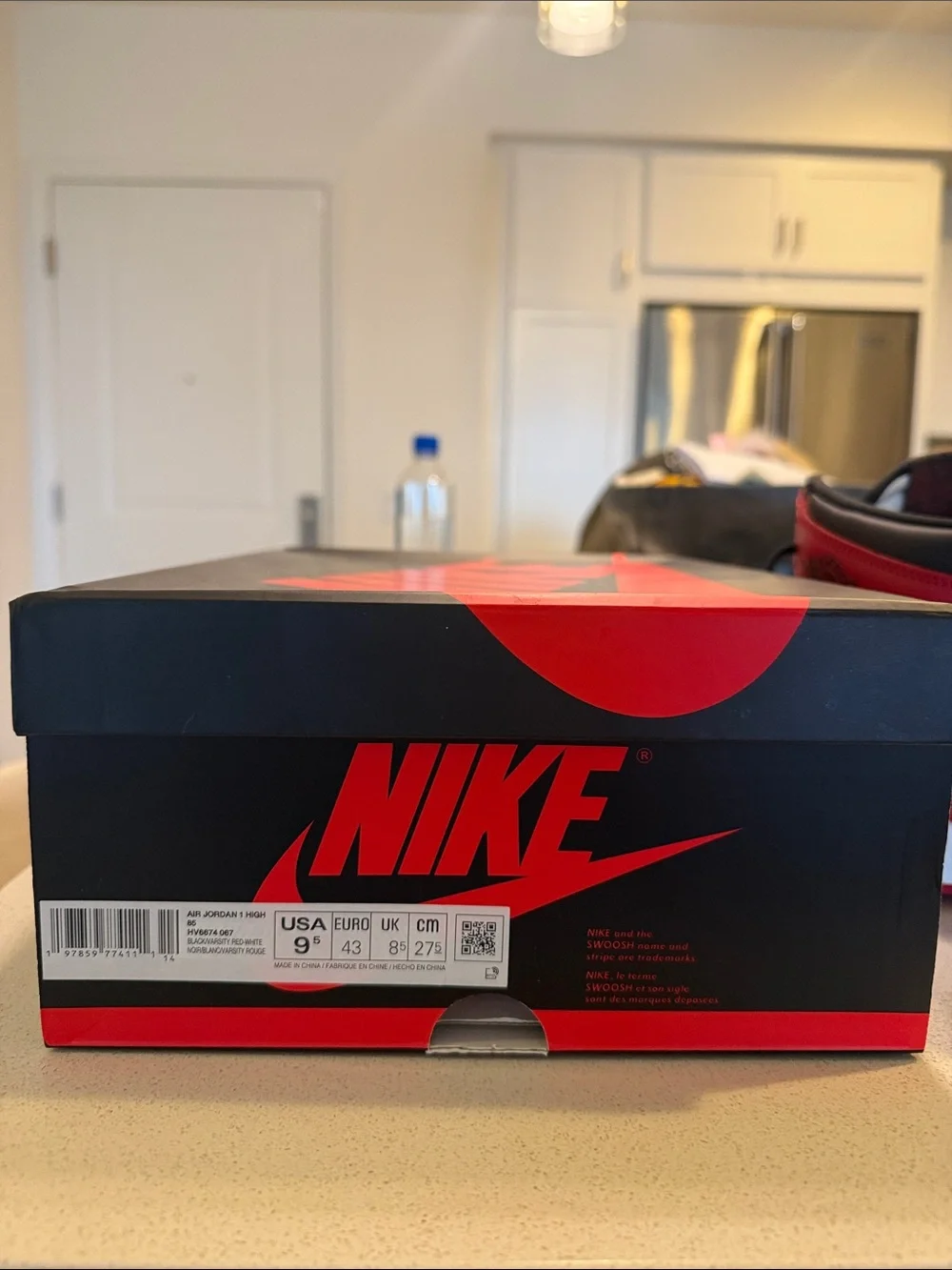 Jordan Air Jordan 1 High OG Black/Red Men's Sneakers